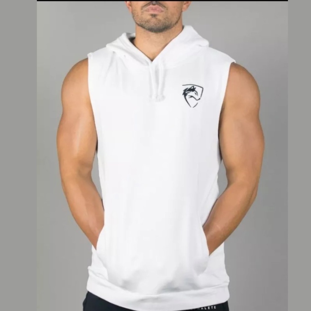 NWOT Alphalete Sleeveless White Hoodie